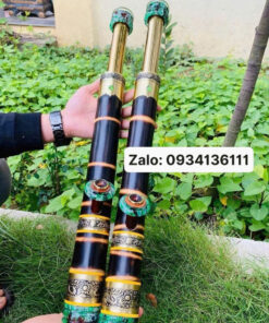 Điếu mini rút trúc 5 mắt bọc đồng